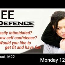 The Wythenshawe Black Belt Academy is hosting a FREE ladies self defence class. Every Monday 12.30pm – 1.30pm.