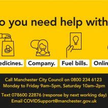 New Opening hours for Manchester Community Response Hub
