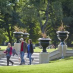 The Lord Mayor of Manchester Councillor Sue Cooley  marking the astounding rejuvenation of Alexandra Park with a ribbon cutting ceremony to officially open the park after its 5.5 million pound regeneration 

Pictured