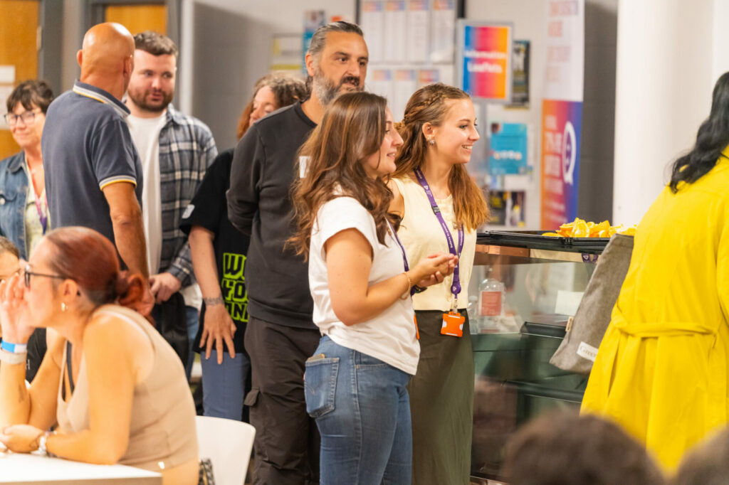 Young people enjoying food at Youth Connect '25