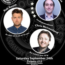 Frog and Bucket Comedy Club comes to the Lifestyle Centre – 24th Sept